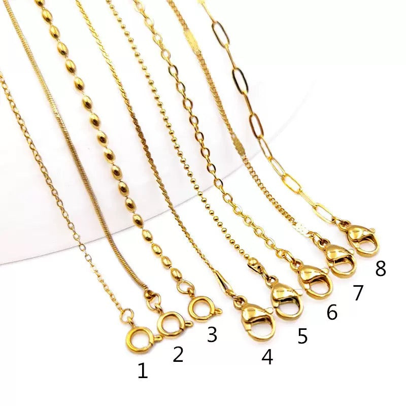 Titanium steel chain stainless steel chain various tail chain beads snake chain by meter