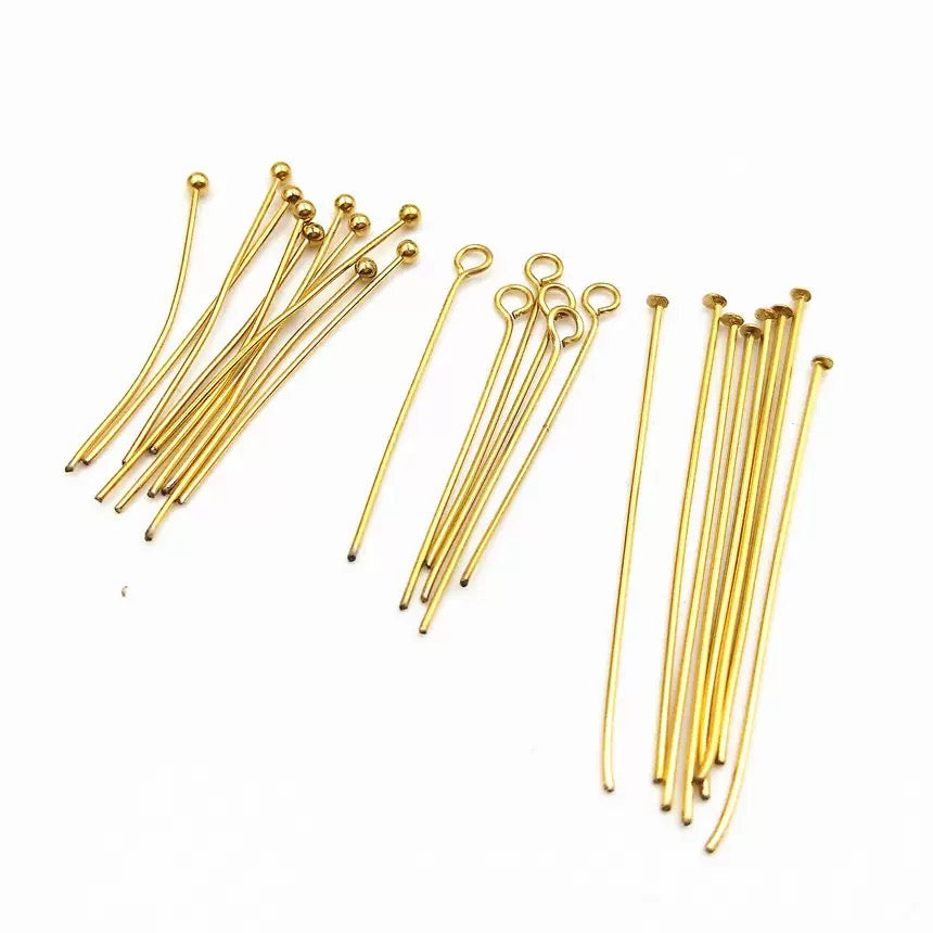 Stainless steel pins head pins eye pins bead pins DIY handcraft accessories flat head pins 500pcs