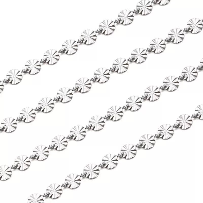 Stainless steel chain daisy chain light and fresh women's and men's necklace bracelet non fade Stainless steel jewelry chain