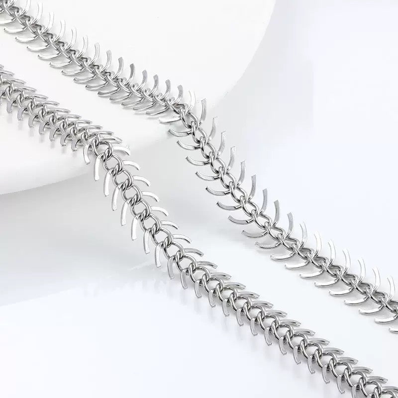 Stainless steel box chain necklace jewelry DIY jewelry necklace bracelet accessories titanium steel box chain 10 meter
