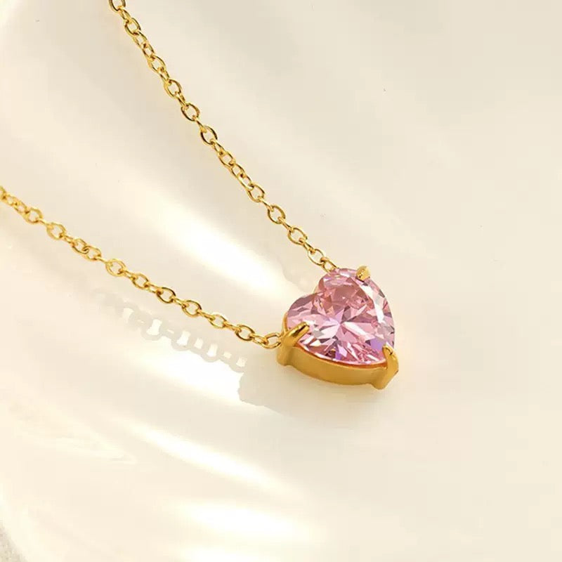 Lucky Stainless Steel Four-Leaf Clover Zircon Necklace Simple and Elegant Versatile and Personalized Lockbone Chain for Women Luxurious and Sophisticated Style 2pcs