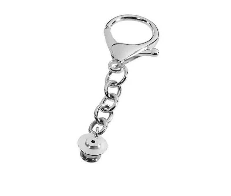 Keychain Set of Three Pieces: Lobster Clasp Chain, Lobster Clasp, Lobster Clasp, Lobster Clasp with Fixed Brooch Converter 20pcs