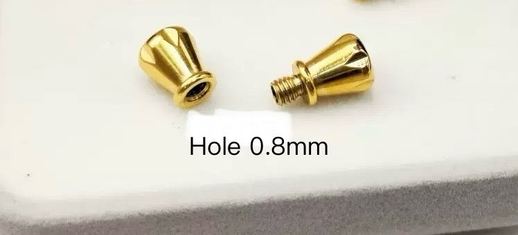 Titanium steel pearl necklace screw clasp bracelet clasp DIY jewelry accessory 20pcs