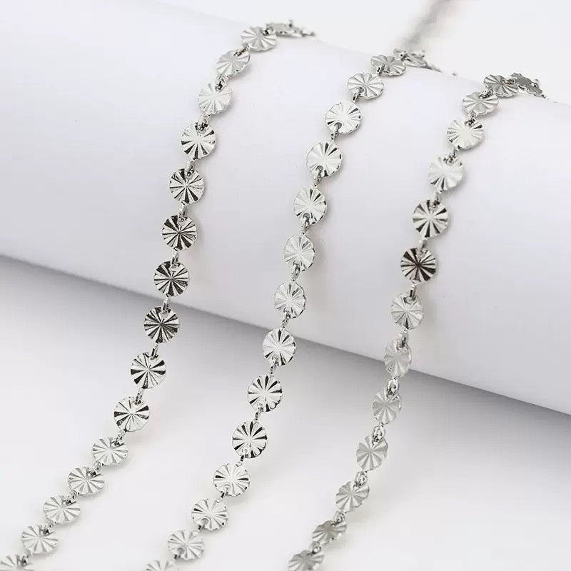Stainless steel chain daisy chain light and fresh women's and men's necklace bracelet non fade Stainless steel jewelry chain