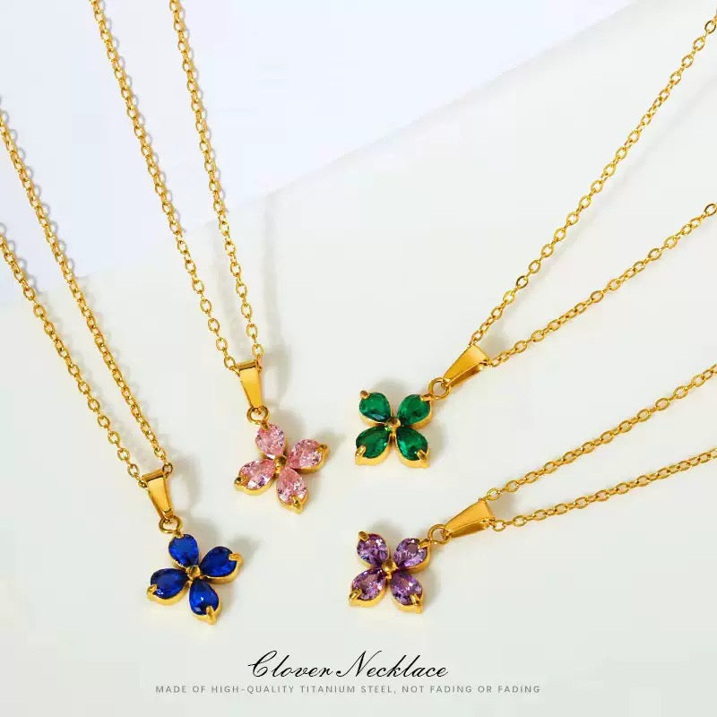 Hot-selling Flower Necklace Fashionally Versatile Titanium Steel Necklace Colorfast 18K Gold Plated Jewelry Retro Sunflower Jewelry