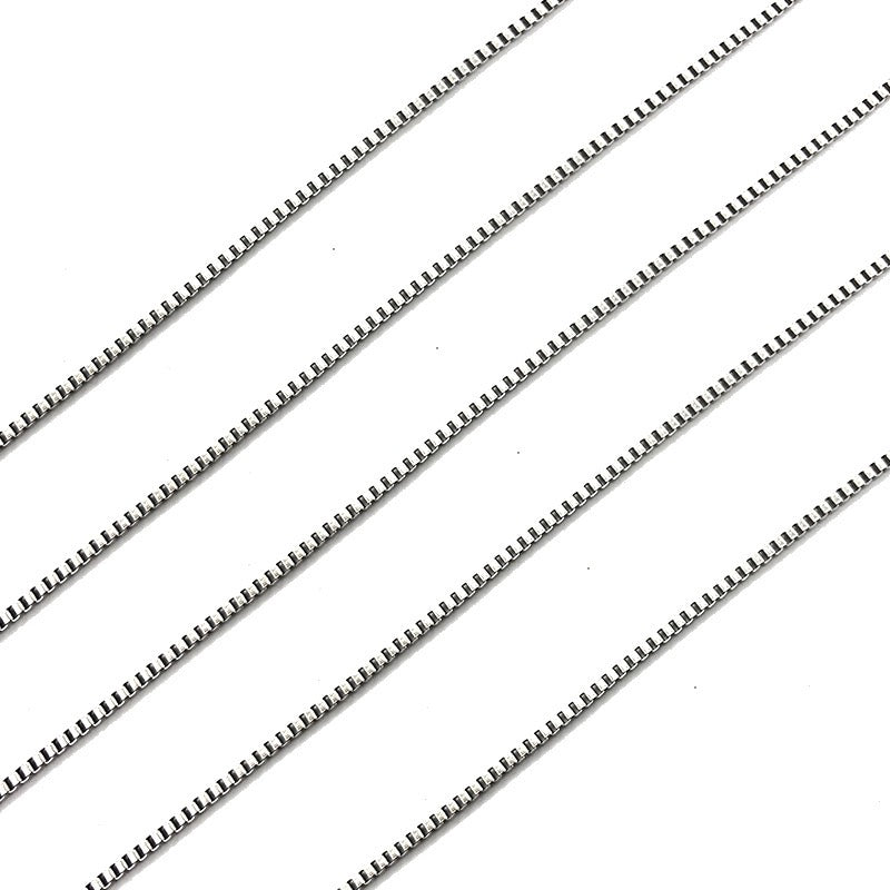 Stainless steel box chain necklace jewelry DIY jewelry necklace bracelet accessories titanium steel box chain 10 meter