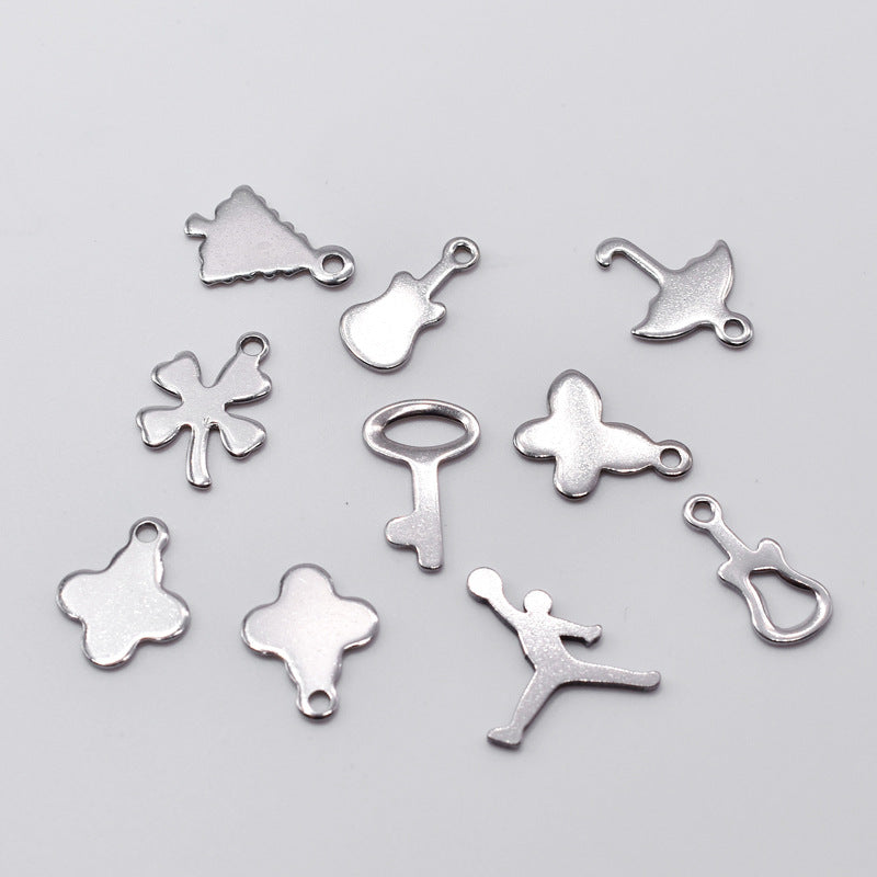 Stainless steel pendant round pendant logo pendant necklace pendant 50pcs