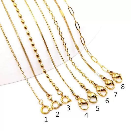 Titanium steel chain stainless steel chain various tail chain beads snake chain by meter