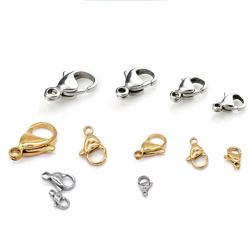 Stainless steel lobster clasp polished lobster clasp DIY jewelry accessory 100pcs