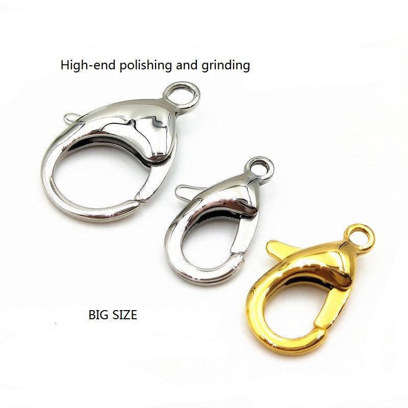 Stainless steel lobster clasp polished lobster clasp DIY jewelry accessory 100pcs