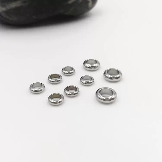 Stainless steel seamless ring positioning beads bead ring spacer beads 100pcs