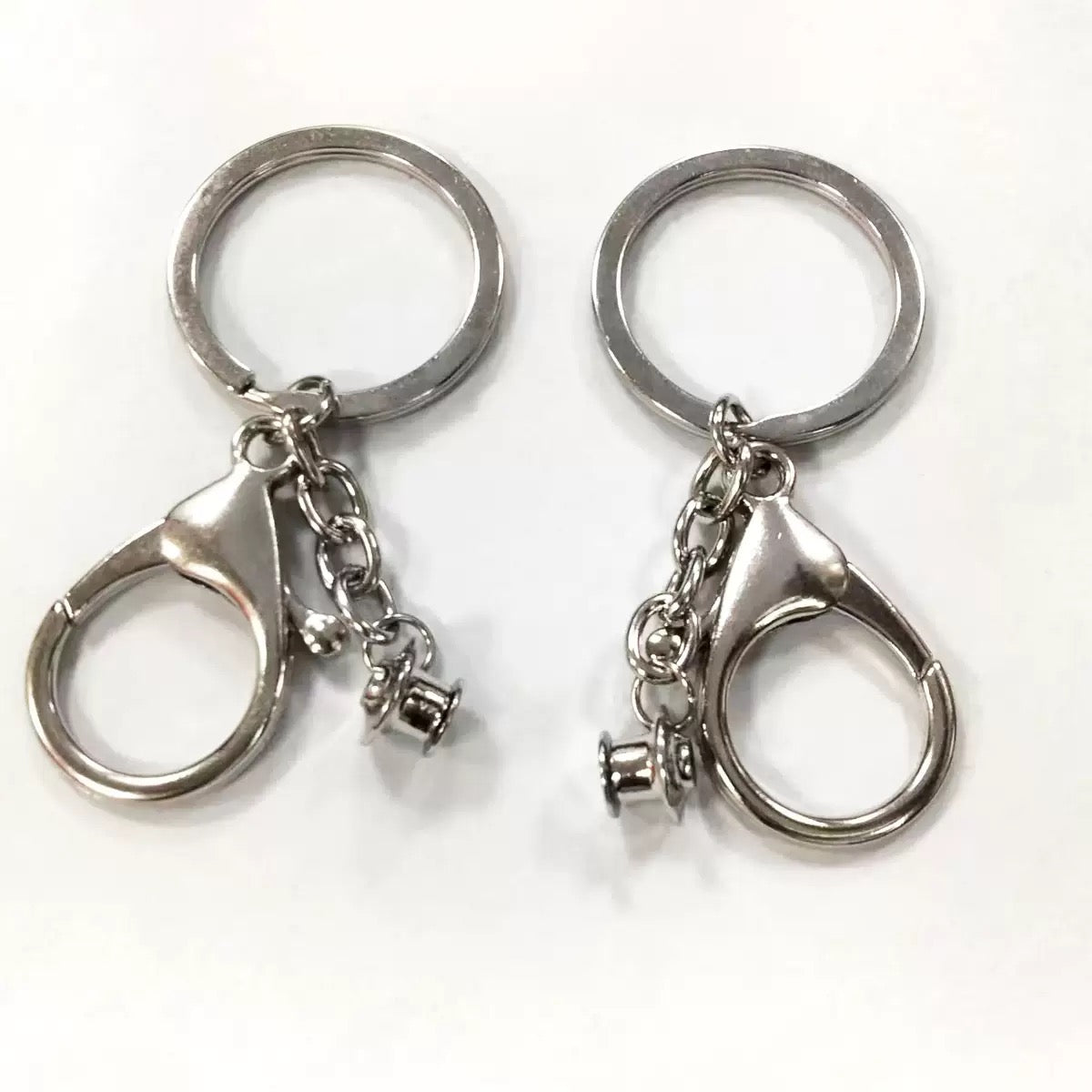 Keychain Set of Three Pieces: Lobster Clasp Chain, Lobster Clasp, Lobster Clasp, Lobster Clasp with Fixed Brooch Converter 20pcs