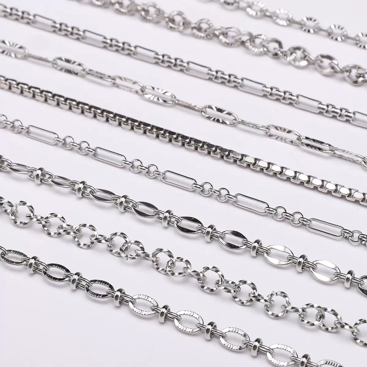 Stainless steel chain daisy chain light and fresh women's and men's necklace bracelet non fade Stainless steel jewelry chain