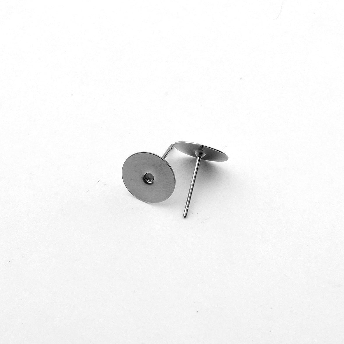 Stainless steel flat head ear stud butterfly ear plug earring back 100pcs