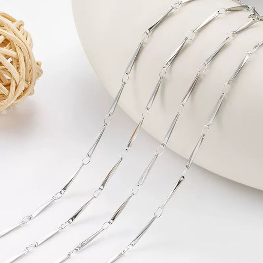 Stainless steel sesame seed chain rhombic three-dimensional chain non-fading necklace bracelet stainless steel jewelry chain DIY