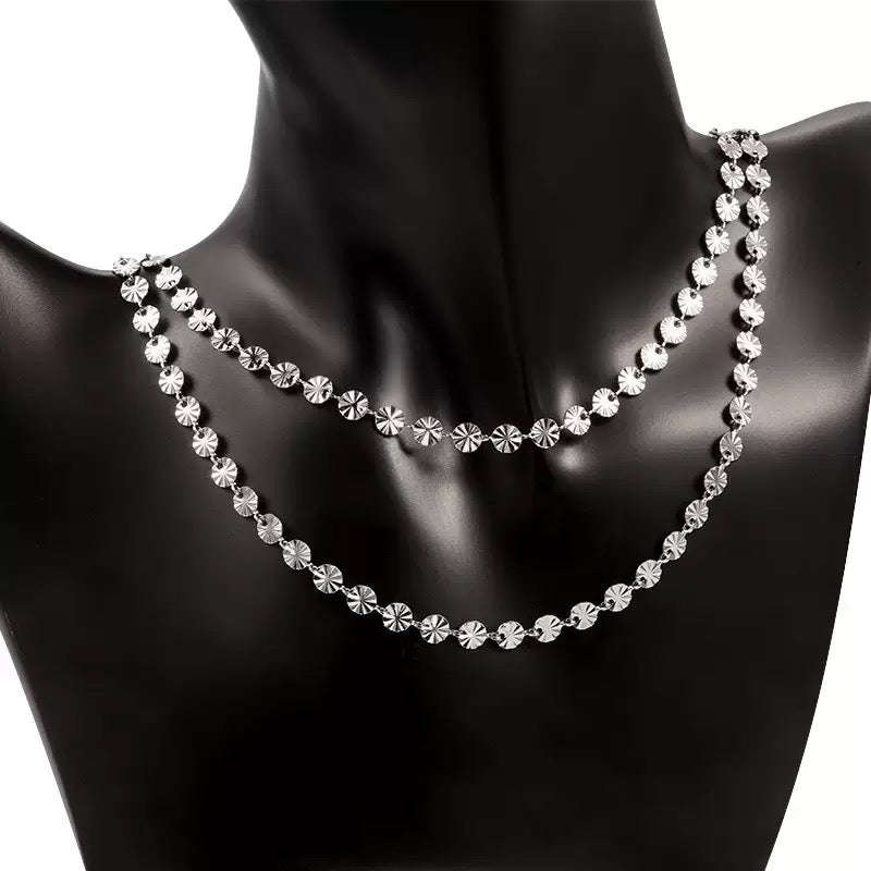 Stainless steel chain daisy chain light and fresh women's and men's necklace bracelet non fade Stainless steel jewelry chain