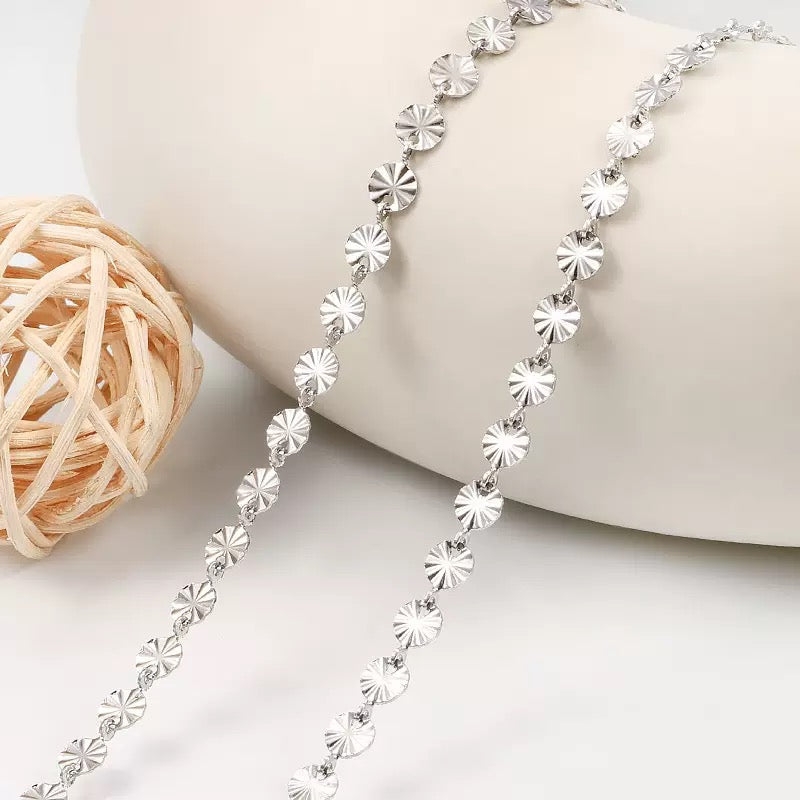 Stainless steel chain daisy chain light and fresh women's and men's necklace bracelet non fade Stainless steel jewelry chain