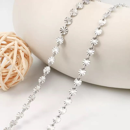 Stainless steel chain daisy chain light and fresh women's and men's necklace bracelet non fade Stainless steel jewelry chain