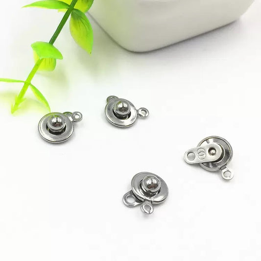 DIY handmade accessory titanium steel snap fastener necklace bracelet hook connecting piece chain end click fastener