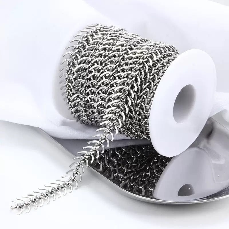 Stainless steel box chain necklace jewelry DIY jewelry necklace bracelet accessories titanium steel box chain 10 meter