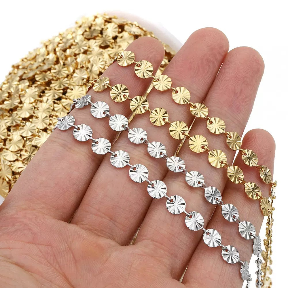 Stainless steel chain daisy chain light and fresh women's and men's necklace bracelet non fade Stainless steel jewelry chain