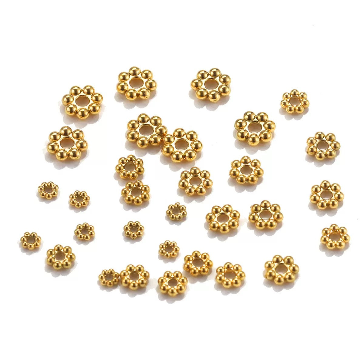 Stainless steel beads bracelet necklace titanium steel beads DIY beading accessories 50pcs