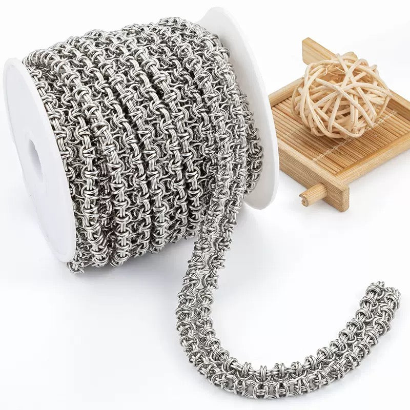 Stainless steel box chain necklace jewelry DIY jewelry necklace bracelet accessories titanium steel box chain 10 meter